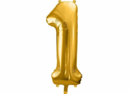 Balloon Patry Deco Fly Balloon číslo 1, 86 cm, Universal Golden