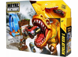 ZURU Metal Machines - Herní sada T-Rex Attack Race Track se smyčkou + auto