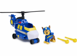 Spin Master Paw Patrol Air Rescue – Chaseův policejní záchranný vrtulník s raketometem a figurkou Chase, autíčko