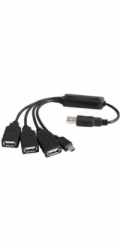 PremiumCord USB 2.0 HUB 4-portový, černý kabel