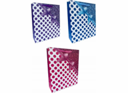 JU-PITER Dárková taška Dots 059E 14x17x7cm p12, cena za 1 ks.