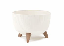 Květináč Lamela Roma 960-74, plast, O 40 cm, krém