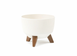 Květináč Lamela Roma 957-74, plast, O 29 cm, krém