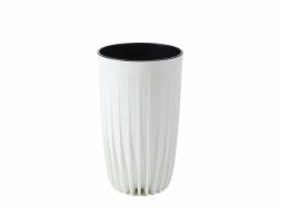 Květináč Lamela Mira Tall 983-05, plastový, O30 cm, bílý