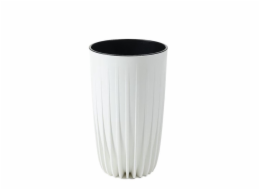 Květináč Lamela Mira Tall 982-05, plastový, O 25cm, bílý
