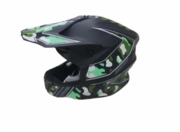 Moto přilba HD-806, M (57-58 cm), černá/zelená