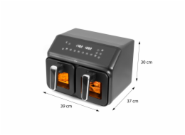 Dvojitá beztuková fritéza, 2200 W, objem 8 l, LED displej