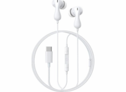 Baseus Encok CZ20 Sluchátka s mikrofonem Kabel Do ucha Hovory/hudba USB typu C Bílá