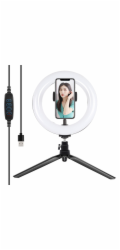 Puluz s držákem na stativ a 20cm LED kroužkem Vlogging PKT3073B