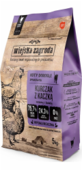 WIEJSKA ZAGRODA Kuře a kachna - suché krmivo pro kočky - 5 kg