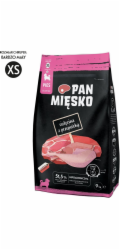PAN MIESKO  Telecí s křepelkou XS - suché maso na krájení - 9kg