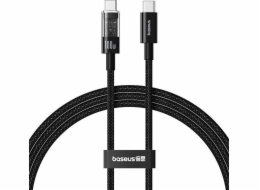 Baseus Gem Rychlonabíjecí kabel USB C na USB C 1 m 100 W černý
