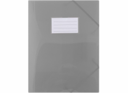 Donau Folder s gumičkou DONAU, PP, A4, 480 mikronů, 3-násobný, poloprůhledný kouř