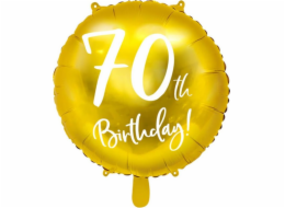 Fóliový balónek Party Deco Gold - 70. narozeniny - 45 cm - 1 ks univerzální