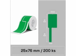 Niimbot štítky na kabely T 25x76mm 200ks Zelené pro B21, B21S, B3, B1S
