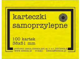 Self -adhesivní fluo 38x51mm 100k žluté karty