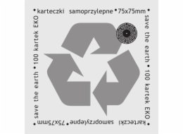Ekologické adhezivní karty 75x75mm 100k bílá