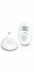 Alecto DECT Babyphone mit Full ECO-Modus und Display, weiß/bla