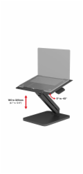 Stolní stojan Maclean pro monitor nebo notebook, plynová pružina, pro stání i sezení, černý, MC-493