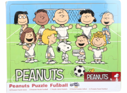 small foot Dřevěné puzzle Snoopy a fotbal
