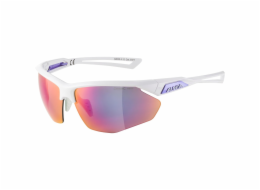ALPINA Okulary na rower NYLOS HR  biało-fioletowe szkło fioletowe lustro Cat.3