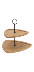 Etažér dřevěný 2 patra trojúhelník 23,5 cm KO-170490960troj