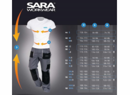 SARA Pracovní montérky Sara Workwear, modré, velikost M