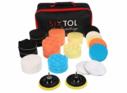 Sada Sixtol leštících polštářků/houbiček s unašečem pro čištění auta CAR DETAILING PAD 30, 30ks 