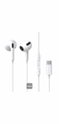 Baseus sluchátka Baseus Encok C17 kabelová sluchátka do uší s mikrofonem USB typu C bílá (NGCR010002)