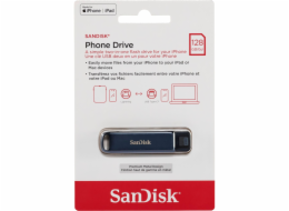 SanDisk Phone Drive - Jednotka USB flash - 128 GB - USB-C / Lightning - metalická modrá