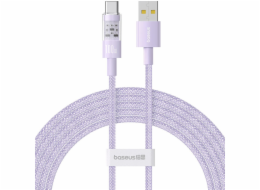 Baseus Gem Rychlonabíjecí kabel USB A na USB C 2 m 100 W Fialová