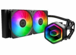 Cooler Master vodní chladič MasterLiquid 240 Core II, 2x240mm, LGA1851, AM5, černá