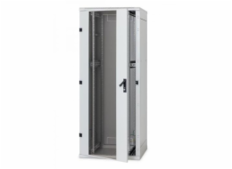 Rack Triton 19   stojanový 18U/ 600x600 prosklené dveře, šedý – rozbaleno 