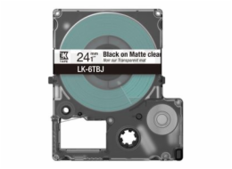 Epson LabelWorks LK-6TBJ - Černá na matné průhledné - Role (2,4 cm x 8 m) 1 kazeta/y závěsný box - pásková kazeta - pro LabelWorks LW-C610