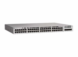 Cisco Catalyst 9200L - Network Advantage - přepínač - L3 - 48 x 10/100/1000 (PoE+) + 4 x 10 Gigabit SFP+ (uplink) - Lze montovat do rozvaděče - PoE+ (370 W)
