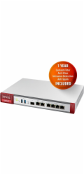 Zyxel USGFLEX200 firewall with 1-year UTM bundle, 2x gigabit WAN, 4x gigabit LAN/DMZ, 1x SFP, 2x USB