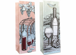 JU-PITER Dárková taška láhev na víno 909 12x35x9cm p12 mix cena za 1 ks