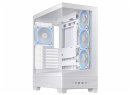 ASUS case A31 PLUS TG ARGB, Mid Tower, Průhledná bočnice, 4x120mm ARGB Fan, ARGB Hub, bílá