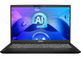 MSI Modern 15 H AI C1MG-210PL Intel Core Ultra 5 125H Laptop 39,6 cm (15.6") Full HD 16 GB DDR5-SDRAM 512 GB SSD Wi-Fi 6E (802.11ax) Windows 11 Home Černá