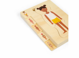 Bigjigs Toys Dřevěné puzzle Anatomie dívka