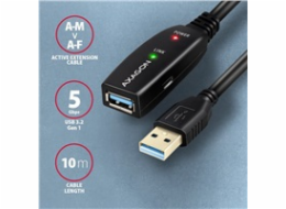 BAZAR AXAGON ADR-310, USB 3.2 Gen 1 A-M -> A-F aktivní prodlužovací / repeater kabel, 10m ROZBALENO