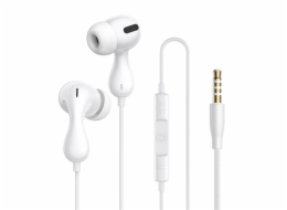 Baseus Encok HZ20 Sluchátka s mikrofonem Kabel Do ucha Hovory/hudba Bílá