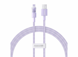 Baseus Gem Rychlonabíjecí kabel USB na IP 2,4A 1 m Fialová