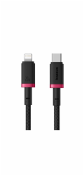 Rychlonabíjecí kabel Baseus Dura USB/Lightning 2m 20W černo červený
