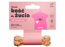 AZANKI Hypoalergenní kost z jelení kůže s králíkem a probiotikem Puppy - pochoutka pro psa - 10 cm