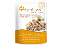 APPLAWS Chicken Breast with Beef in Jelly - mokré krmivo pro kočky - 70g