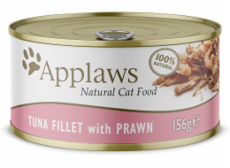 APPLAWS Natural Cat Food Tuna fillet with prawn - mokré krmivo pro kočky - 156g
