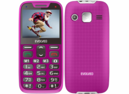 EVOLVEO EasyPhone XR, mobilní telefon pro seniory s nabíjecím stojánkem, růžová