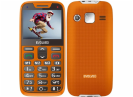 EVOLVEO EasyPhone XR, mobilní telefon pro seniory s nabíjecím stojánkem, oranžová