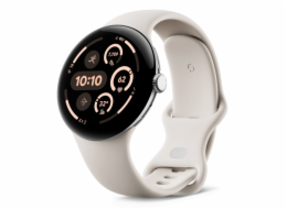 Google Pixel Watch 3 AMOLED 45 mm Digitální Dotyková obrazovka 4G Stříbrná Wi-Fi GPS